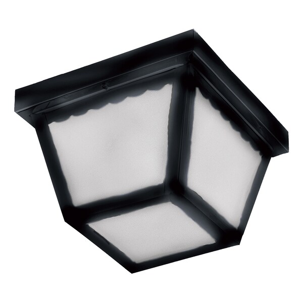 Maxim Lighting Outdoor Essentials 2-Light 9.5" Wide Black Outdoor Flush Mount Light 6204FTBK - main